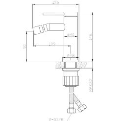 Essebagno Mitigeur bidet gun métal Lollipop* Robinet De Bidet