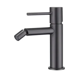 Imex Products Mitigeur bidet monocommande en laiton noir gun metal avec cartouche ceramique et flexibles* Robinet De Bidet