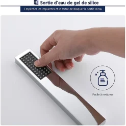 Homelody Mitigeur de Baignoire Cascade Robinet de Douche Mural avec Douchette à Mains Laiton Set de douche en Laiton Chromé