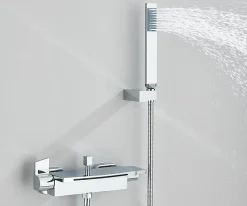 Signature Mitigeur de Baignoire Chrome avec douchette Installation Murale* Robinet De Baignoire