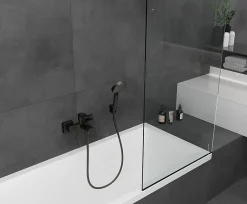 Hansgrohe Mitigeur de baignoire mécanique Vernis Shape noir mat