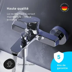 Am.Pm Europe Mitigeur de baignoire mécanique Robinet de baignoire, mitigeur salle de bain, Chromé, FTA10000 Hit AM.PM* Robinet De Baignoire