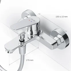 Am.Pm Europe Mitigeur de baignoire mécanique Robinet de baignoire, mitigeur salle de bain, Chromé, FTA10000 Hit AM.PM* Robinet De Baignoire