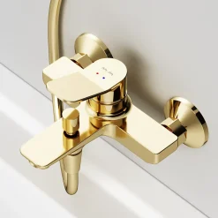 Am.Pm Europe Mitigeur de baignoire mécanique Robinet de baignoire, mitigeur salle de bain, Doré, FXA10099 X-Joy AM.PM