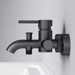 Am.Pm Europe Mitigeur de baignoire mécanique Robinet de baignoire, mitigeur salle de bain, Noir, FPA10022 Spike AM.PM* Robinet De Baignoire