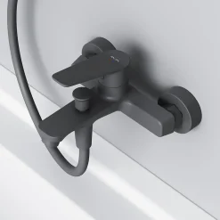 Am.Pm Europe Mitigeur de baignoire mécanique Robinet de baignoire, mitigeur salle de bain, Noir, FTA10022 Hit AM.PM