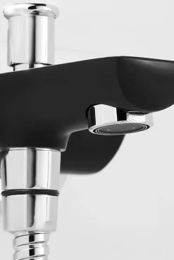GoodHome Mitigeur de baignoire noir Wicie