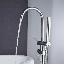 Valaz Mitigeur de baignoire sur pied autoportant CALGARY chrome