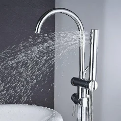 Valaz Mitigeur de baignoire sur pied autoportant CALGARY chrome