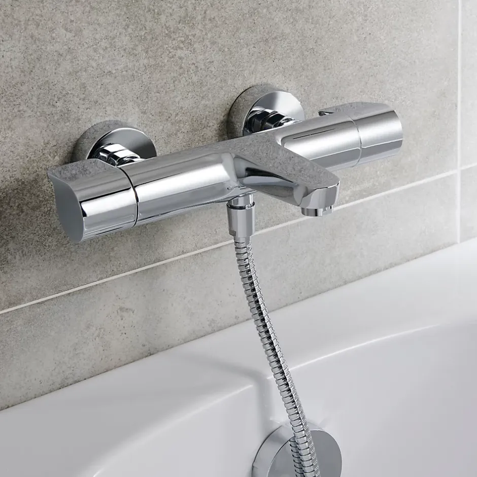 GoodHome Mitigeur de baignoire thermostatique Cavally