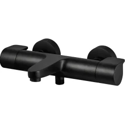 GoodHome Mitigeur de baignoire thermostatique noir Cavally* Robinet De Baignoire