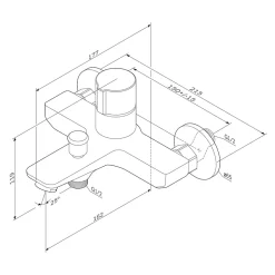 Am.Pm Europe Mitigeur de baignoire TouchReel, Robinet de baignoire, mitigeur salle de bain, Chromé, FXT10500 X-Joy AM.PM* Robinet De Baignoire