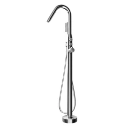 Bernstein Mitigeur de bain sur pied, Robinet mélangeur design sur pied pour baignoire - NT7752 - Chrome