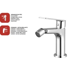 Poalgi Mitigeur de bidet SKY BATH chromé série GLORY