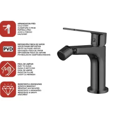 Poalgi Mitigeur de bidet SKY BATH noir cristal PVD série GLORY