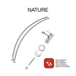 Poalgi Mitigeur de bidet SKY BATH chromé série NATURE