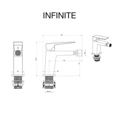 Poalgi Mitigeur de bidet SKY BATH chromé série INFINITE* Robinet De Bidet