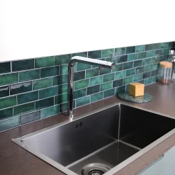 Essebagno Mitigeur de cuisine argenté avec douchette Magic
