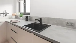Grohe Mitigeur de cuisine avec douchette noir Start* Evier Et Robinet De Buanderie