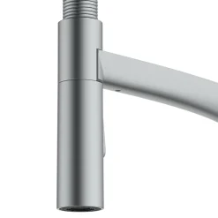 GoodHome Mitigeur de cuisine avec douchette effet inox Arbane
