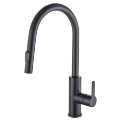 GoodHome Mitigeur de cuisine avec douchette noir Zanthe* Evier Et Robinet De Buanderie
