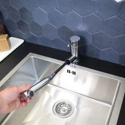Essebagno Mitigeur de cuisine avec douchette chromé Tubic