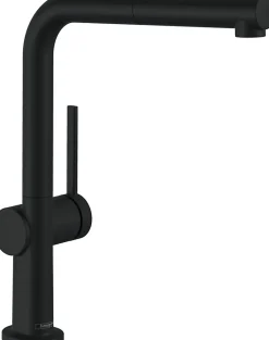 Hansgrohe Mitigeur de cuisine avec douchette noir mat Talis M 54 bec droit