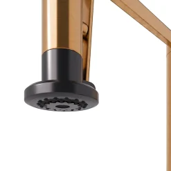 GoodHome Mitigeur de cuisine avec douchette noir et laiton Kamut* Evier Et Robinet De Buanderie