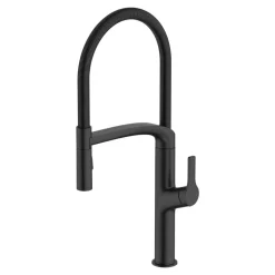 GoodHome Mitigeur de cuisine avec douchette noir Arbane