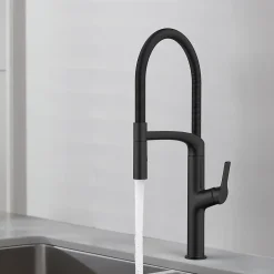 GoodHome Mitigeur de cuisine avec douchette noir Arbane