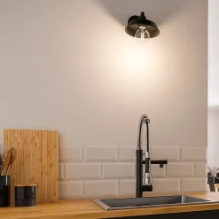 Cooke & Lewis Mitigeur de cuisine avec douchette noir et chrome H.48 cm, Bilbrough