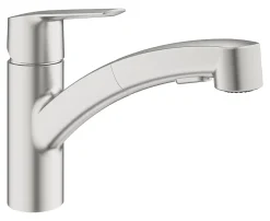 Grohe Mitigeur de cuisine bec bas avec douchette Start nickel* Evier Et Robinet De Buanderie