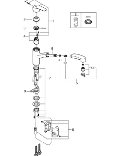 Grohe Mitigeur de cuisine bec bas avec douchette Start nickel* Evier Et Robinet De Buanderie