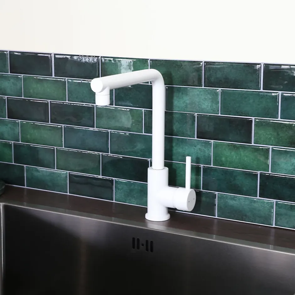 Essebagno Mitigeur de cuisine blanc Pure II* Evier Et Robinet De Buanderie