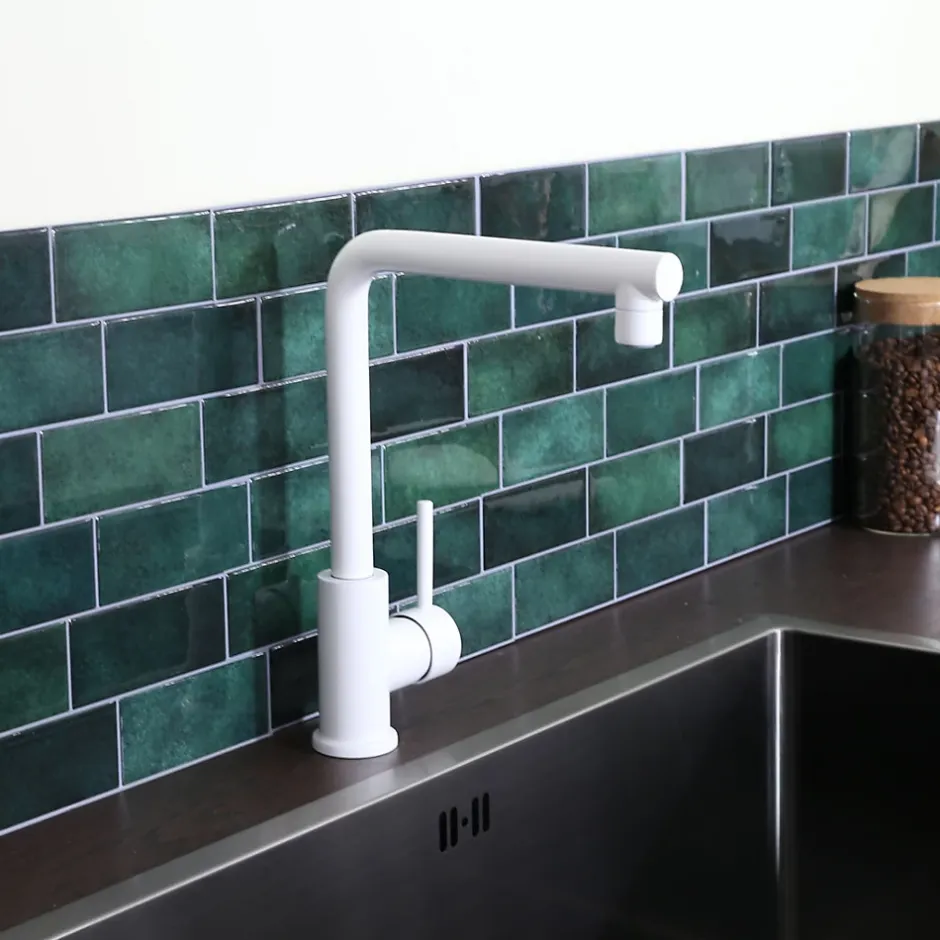 Essebagno Mitigeur de cuisine blanc Pure II* Evier Et Robinet De Buanderie