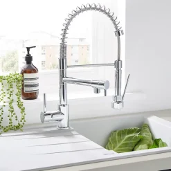 Cooke & Lewis Mitigeur de cuisine chromé avec douchette Bilbrough