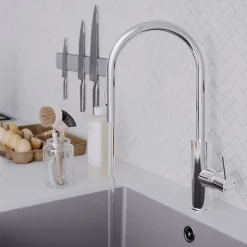 GoodHome Mitigeur de cuisine chromé avec douchette Zanthe* Evier Et Robinet De Buanderie