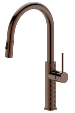 Essebagno Mitigeur de cuisine cuivré avec douchette Architek* Evier Et Robinet De Buanderie