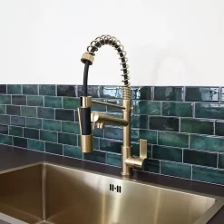Essebagno Mitigeur de cuisine doré avec douchette Big Hotto