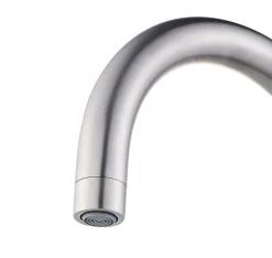 GoodHome Mitigeur de cuisine effet inox brossé Zanthe* Evier Et Robinet De Buanderie
