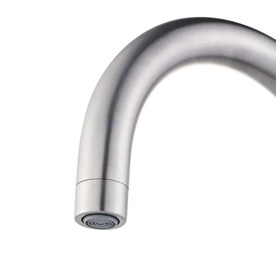 GoodHome Mitigeur de cuisine effet inox brossé Zanthe* Evier Et Robinet De Buanderie