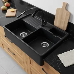 Hansgrohe Mitigeur de cuisine en laiton Vernis noir mat* Evier Et Robinet De Buanderie