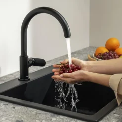 Hansgrohe Mitigeur de cuisine en laiton Vernis noir mat* Evier Et Robinet De Buanderie