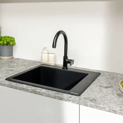 Hansgrohe Mitigeur de cuisine en laiton Vernis noir mat* Evier Et Robinet De Buanderie