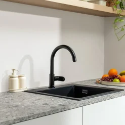Hansgrohe Mitigeur de cuisine en laiton Vernis noir mat* Evier Et Robinet De Buanderie