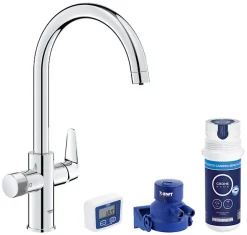 Grohe Mitigeur de cuisine filtrant chromé Blue Pure Curve brillant* Evier Et Robinet De Buanderie