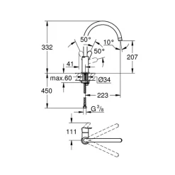 Grohe Mitigeur de cuisine Start Edge