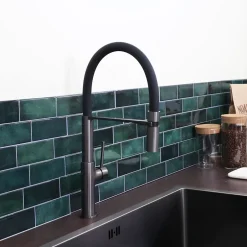 Essebagno Mitigeur de cuisine gun métal avec douchette Magnet