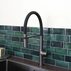 Essebagno Mitigeur de cuisine gun métal avec douchette Magnet