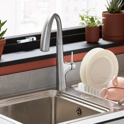 GoodHome Mitigeur de cuisine laiton brossé Edulis